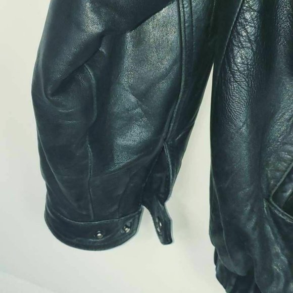 Pierre Cardin Womens Leather Bomber Jacket Black - Picture 5 of 12